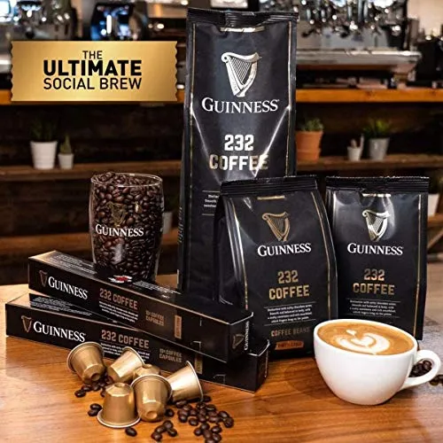 Exclusive, Limited Edition Guinness Coffee '232' Brew by Tiki Tonga Coffee Roasters. Roasted in The United Kingdom (Whole Coffee Beans)