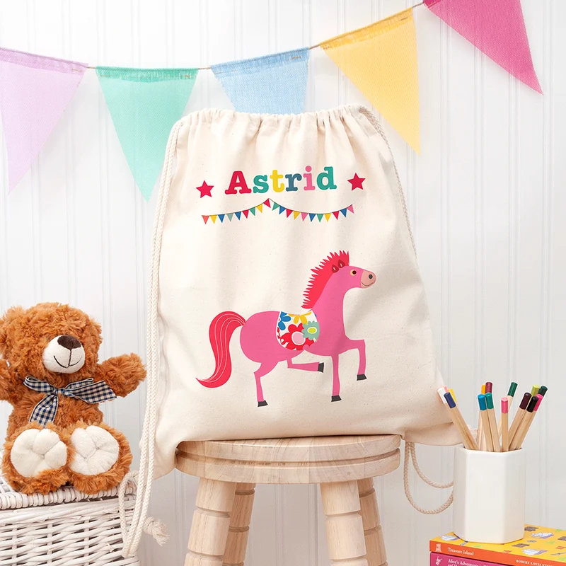 Personalised Personalised Circus Cotton Nursery Bag