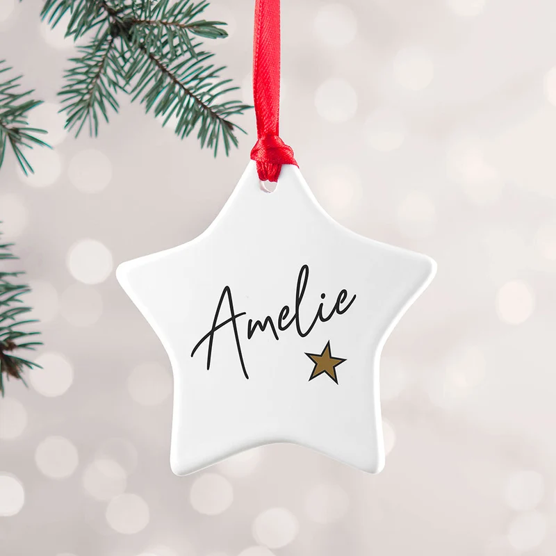 Personalised Personalised Christmas Star Decoration