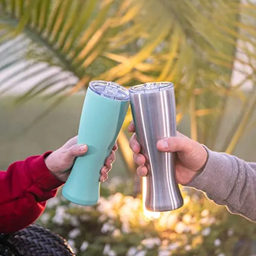 Mason Forge | Stainless Steel Pint Double Insulated Beer Tumbler | Double Wall Vacuum Insulated | Sweat & Condensation Free | HOT or COLD Beverages | Pilsner Style Glass | 16 Ounce |