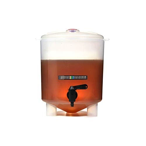 BrewDemon Craft Beer Kit with Bottles - Conical Fermenter Eliminates Sediment and Makes Great Tasting Home Made Beer - 1 gallon pilsner, stout, and IPA