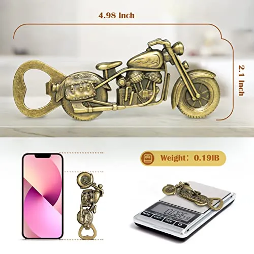 Beer Gifts for Men, Unique Valentines Day Gifts for Him Boyfriend Husband. Crincy Motorcycle Beer Bottle Opener. Men's Gift Birthday Biker Gift Father's Day Gift for Dad Grandpa.