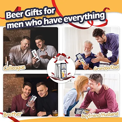 Valentines Day Gifts for Him, Beer Chiller Sticks for Bottles, Gifts for Men Husband Dad, Anniversary Birthday Gifts Ideas, Beer Gifts for Boyfriend, Stainless Steel Cooling Chillers, Beer Accessories