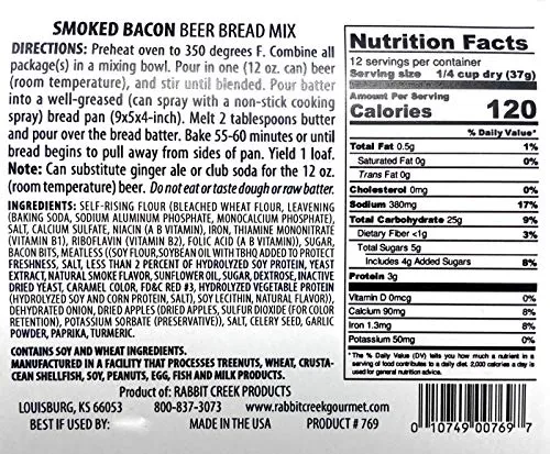 Rabbit Creek Beer Bread Mix Variety Pack of 3 – Classic Beer Bread, Smoked Bacon & Three Cheese Beer Bread Mix