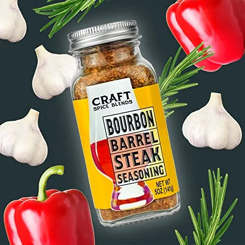 Craft Spice Blends Gift Set (Grilling Seasonings & Rubs, Gifts for Men & Women) - Includes Whiskey Maple Smoke Rub, Ale House Chicken Seasoning, Bourbon Barrel Steak Seasoning, and IPA Chili Seasoning