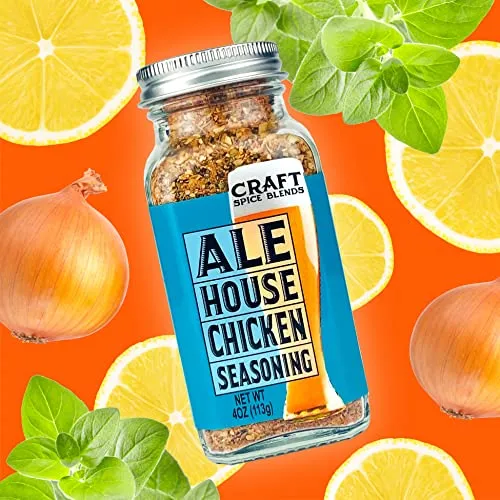 Craft Spice Blends Gift Set (Grilling Seasonings & Rubs, Gifts for Men & Women) - Includes Whiskey Maple Smoke Rub, Ale House Chicken Seasoning, Bourbon Barrel Steak Seasoning, and IPA Chili Seasoning