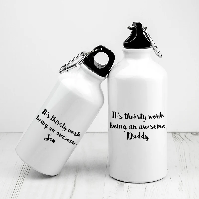 Personalised Personalised Daddy & Me Sports Water Bottles