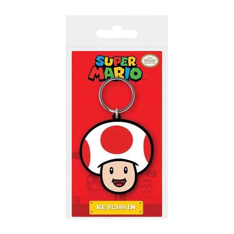 Super Mario Gummi-Schlüsselanhänger Toad 6 cm