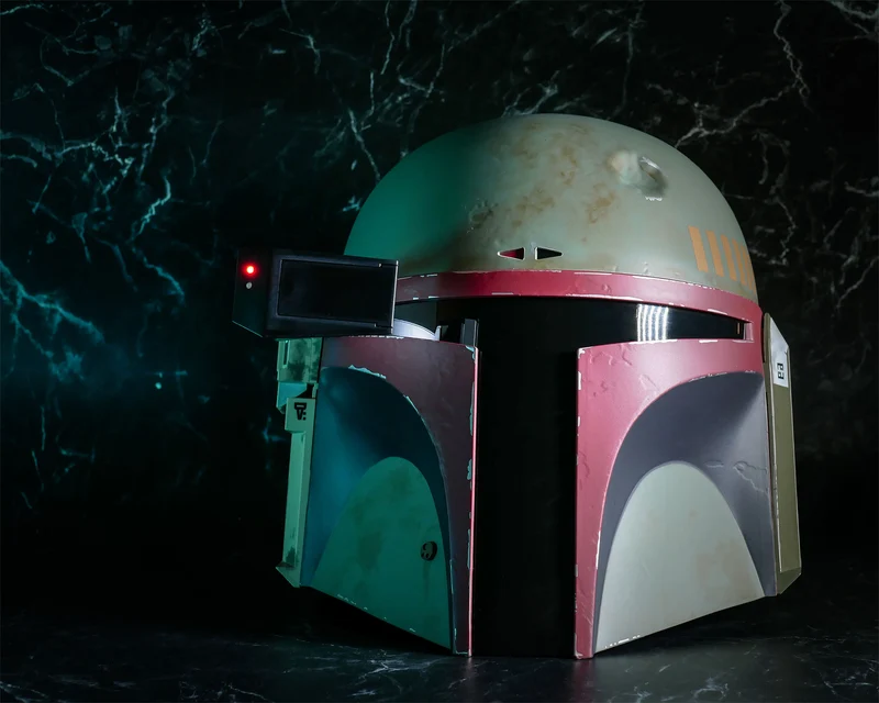 Boba Fett Premium Helm Replik Re-Armored mit Lichteffekten - Star Wars