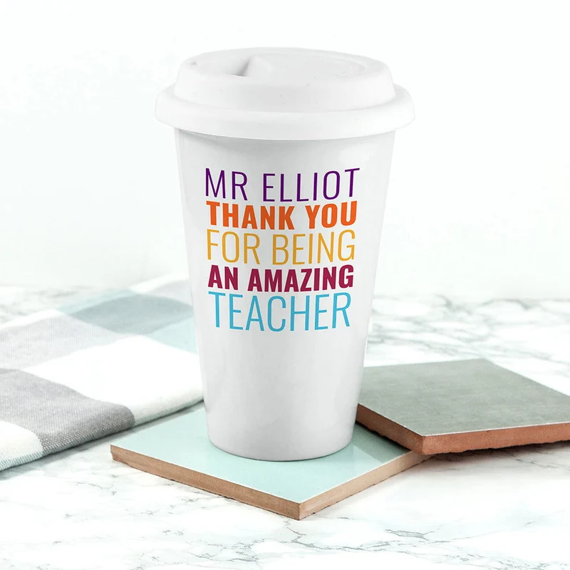 Personalised Amazing Teacher Travel Mug