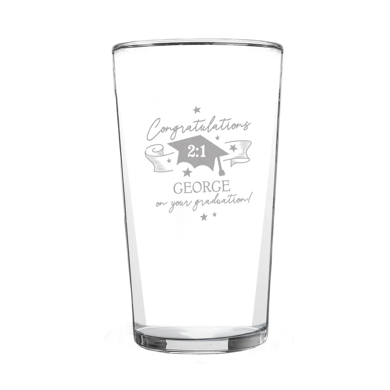 Personalised Graduation Pint Glass