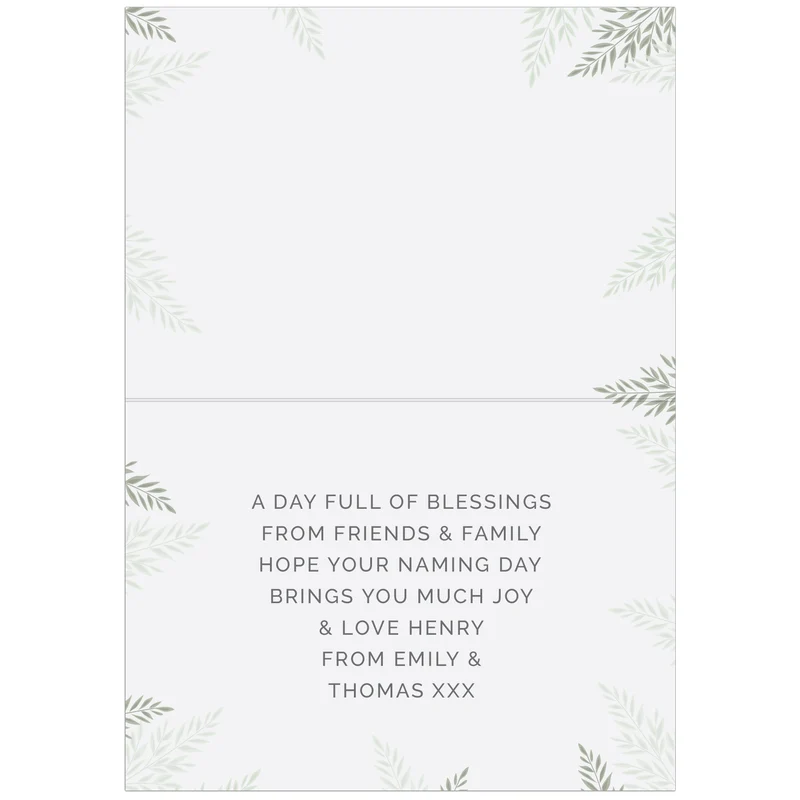 Personalised Naming Day Card