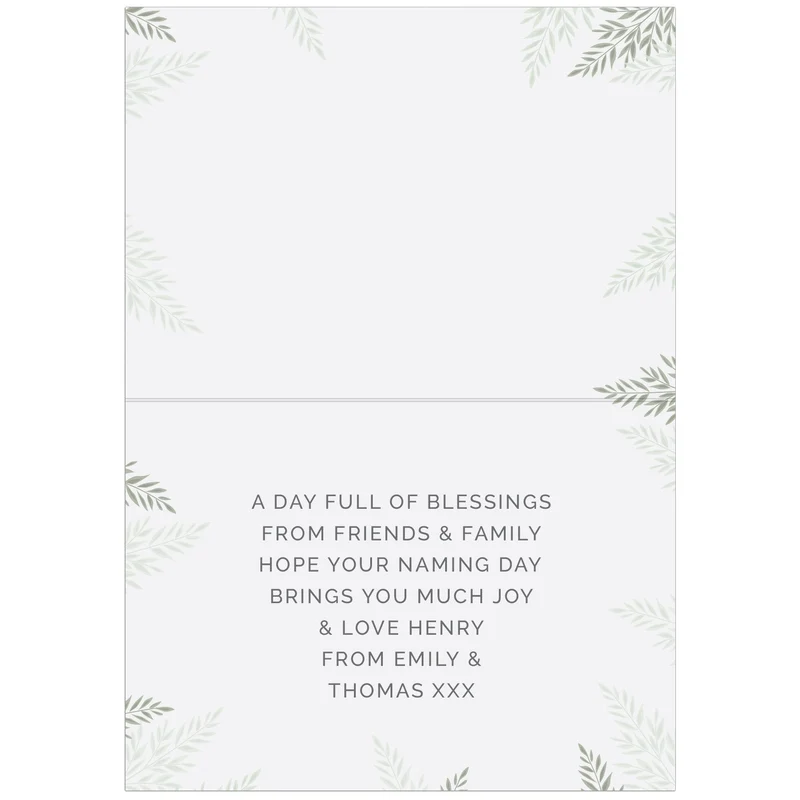 Personalised Naming Day Card