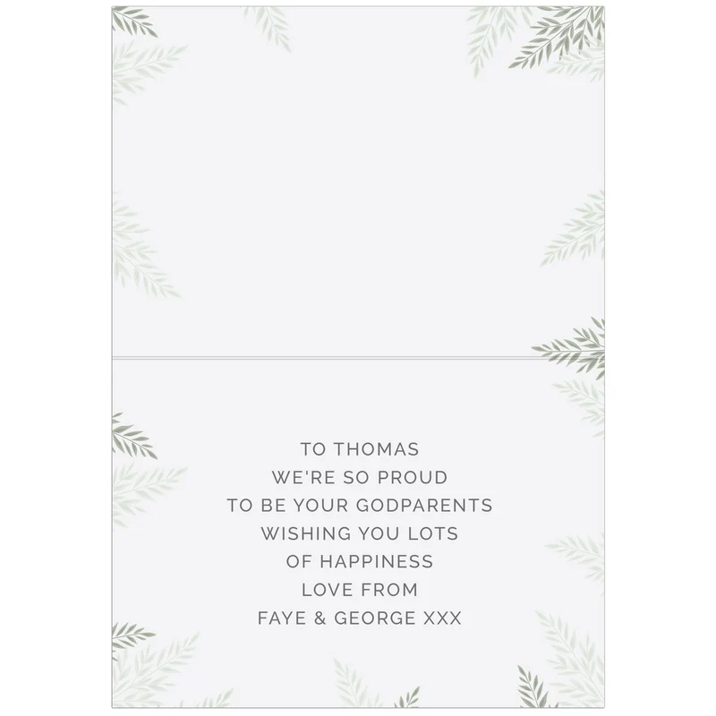 Personalised Baptism Card