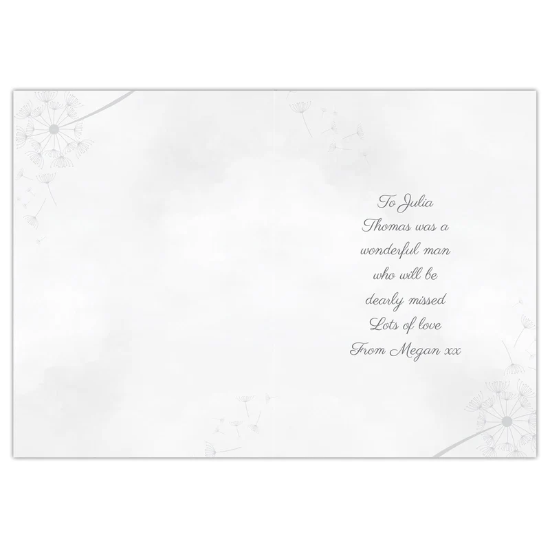 Personalised Deepest Sympathy Card