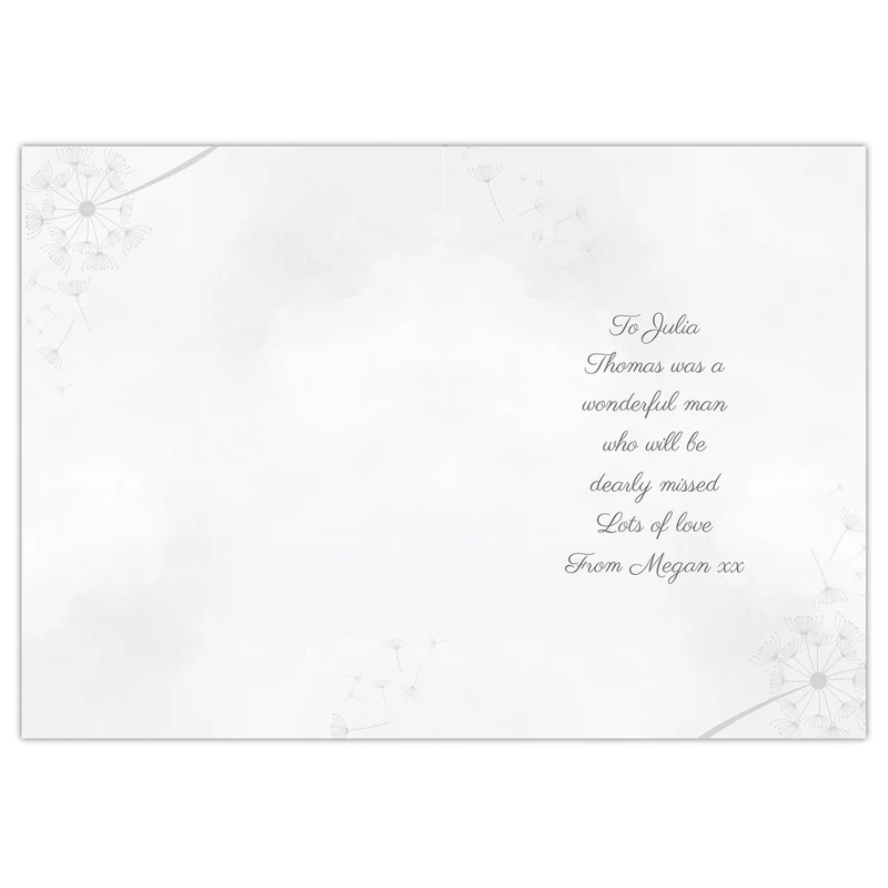 Personalised Deepest Sympathy Card