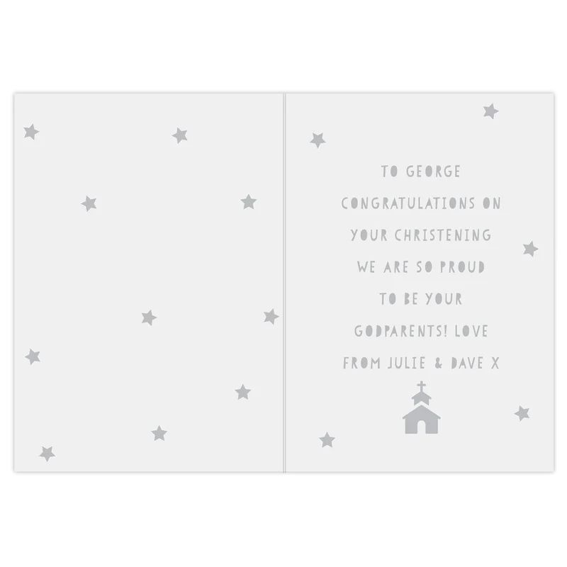Personalised Grey Papercut Style Card