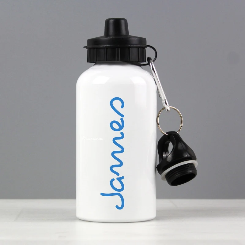 Personalised Blue Name Island Drinks Bottle