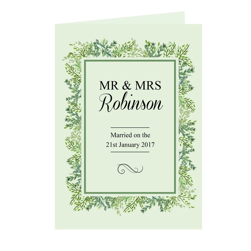 Personalised Fresh Botanical Card
