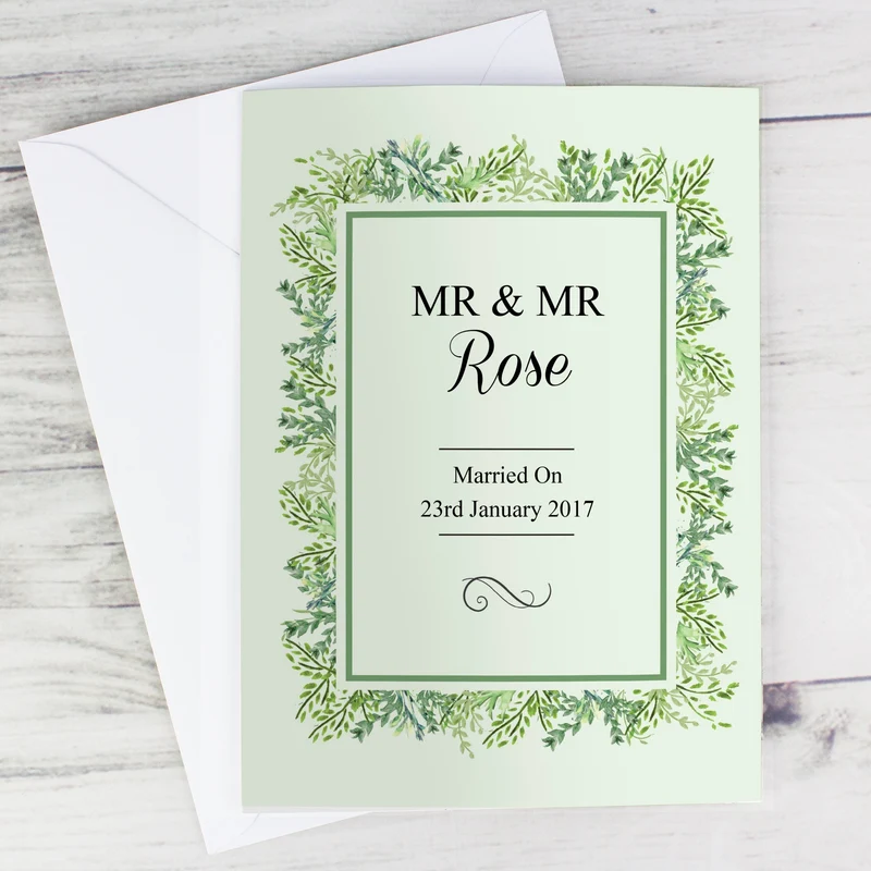 Personalised Fresh Botanical Card