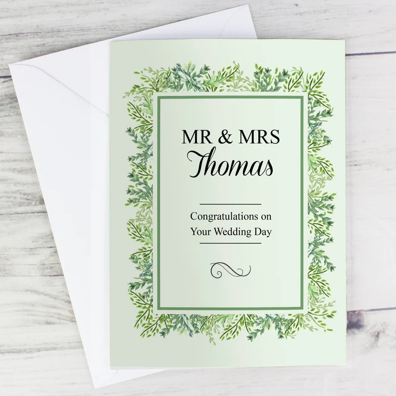 Personalised Fresh Botanical Card