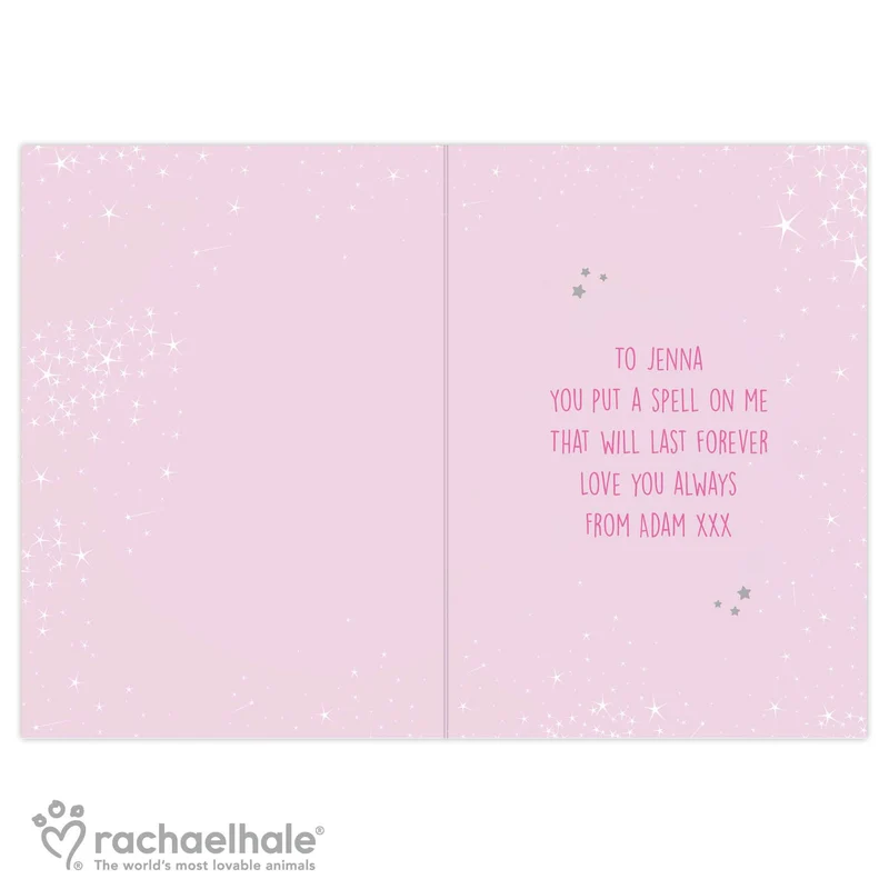 Personalised Rachael Hale Sparkle Cat Card