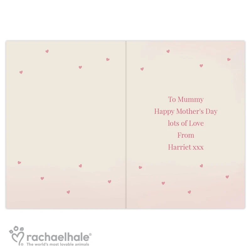 Personalised Rachael Hale Pink Puppy Card