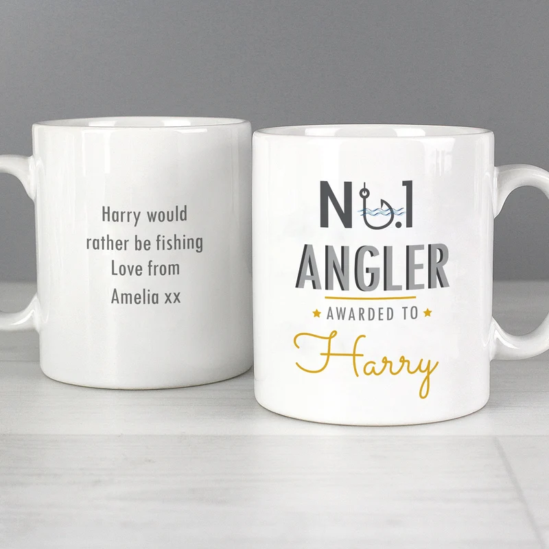 Personalised No.1 Angler Mug