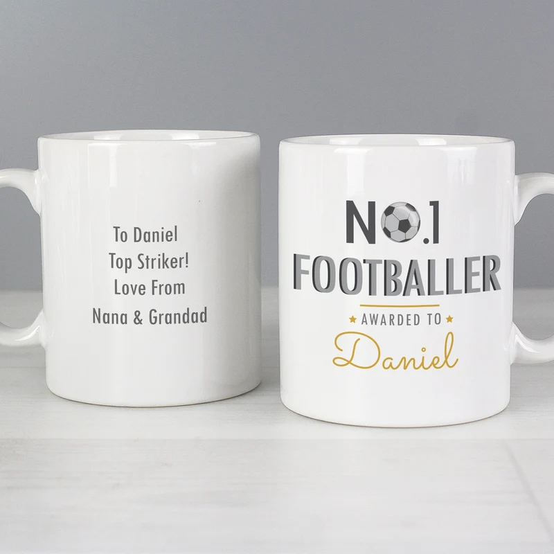 Personalised No.1 Footballer Mug