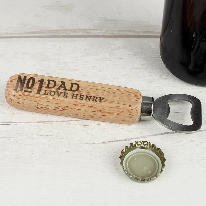 Personalised No.1 Wooden Bottle Opener