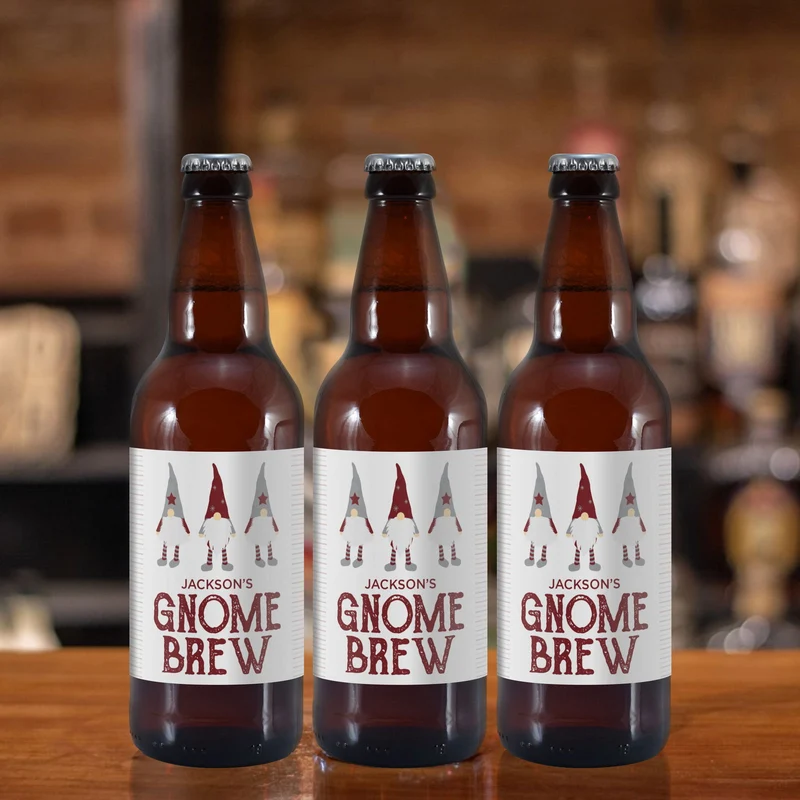 Personalised Christmas Beers (Pack Of 3 Bottles)