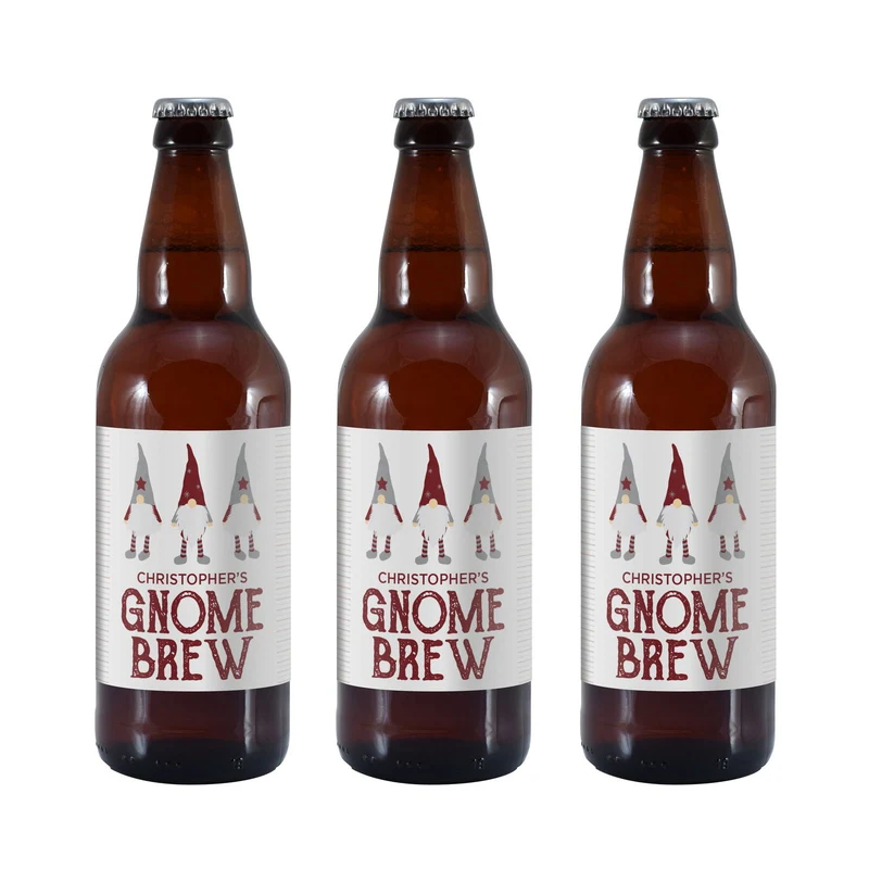 Personalised Christmas Beers (Pack Of 3 Bottles)