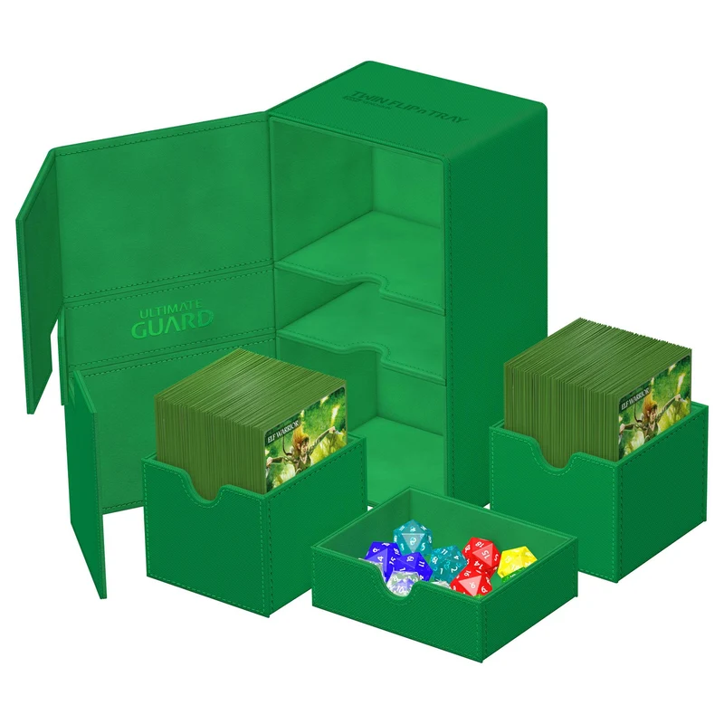 Ultimate Guard Twin Flip'n'Tray 200+ Xenoskin - Green