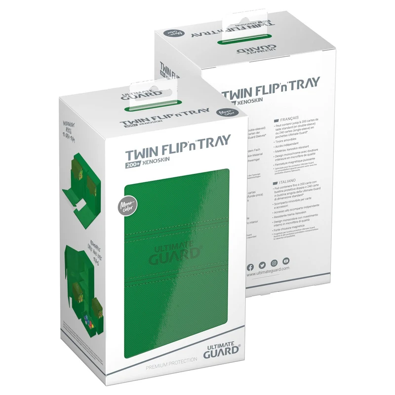 Ultimate Guard Twin Flip'n'Tray 200+ Xenoskin - Green