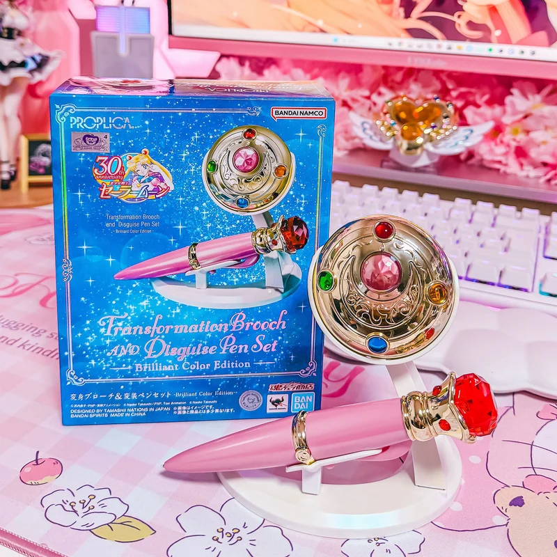 Sailor Moon - Verwandlungsbrosche & Verwandlungsfüller mit Licht- und Soundeffekten