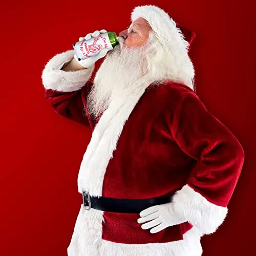 10 Pcs Christmas Santa Beer Can Cooler Christmas Neoprene Slim Beer Can Sleeves Holiday Santa Claus Collapsible Beer Covers for Slim Beer Cans