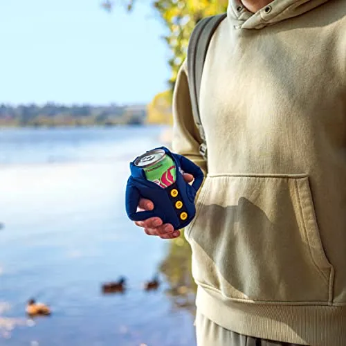 2 PACK - Cold Beer Coat Brew Jacket Cooler Life Vest Jacket Cover by In-Cog-Neato Secret Hide a Beer Can Beverage Cooler For 12oz Cans Unique Gifts for Her Him (Winter Coat)