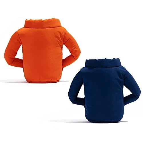 2 PACK - Cold Beer Coat Brew Jacket Cooler Life Vest Jacket Cover by In-Cog-Neato Secret Hide a Beer Can Beverage Cooler For 12oz Cans Unique Gifts for Her Him (Winter Coat)