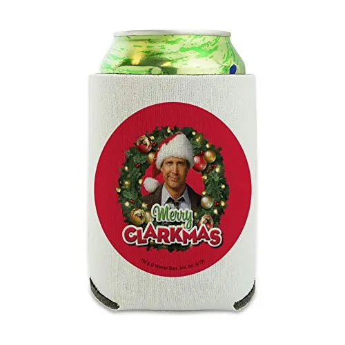 Christmas Vacation Merry Clarkmas Can Cooler - Drink Sleeve Hugger Collapsible Insulator - Beverage Insulated Holder