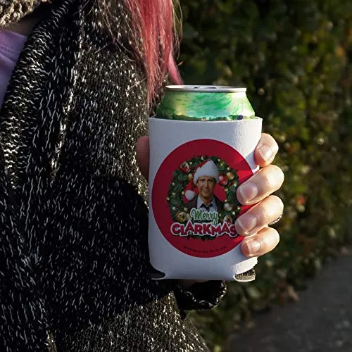 Christmas Vacation Merry Clarkmas Can Cooler - Drink Sleeve Hugger Collapsible Insulator - Beverage Insulated Holder