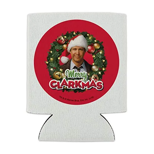 Christmas Vacation Merry Clarkmas Can Cooler - Drink Sleeve Hugger Collapsible Insulator - Beverage Insulated Holder