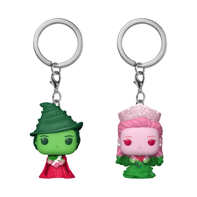 Wicked - Glinda und Elphaba (Ombre) Funko Pop Schlüsselanhänger 2er Set