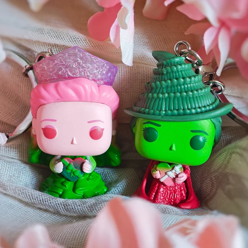 Wicked - Glinda und Elphaba (Ombre) Funko Pop Schlüsselanhänger 2er Set