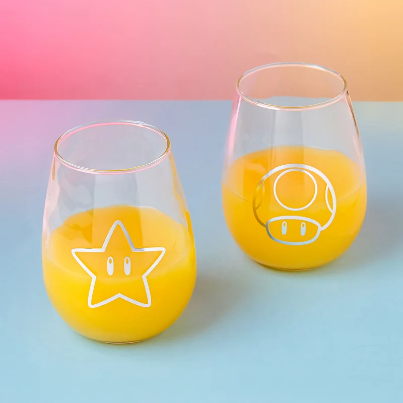 Super Mario - Star & Super Pilz Gläser 2er Set