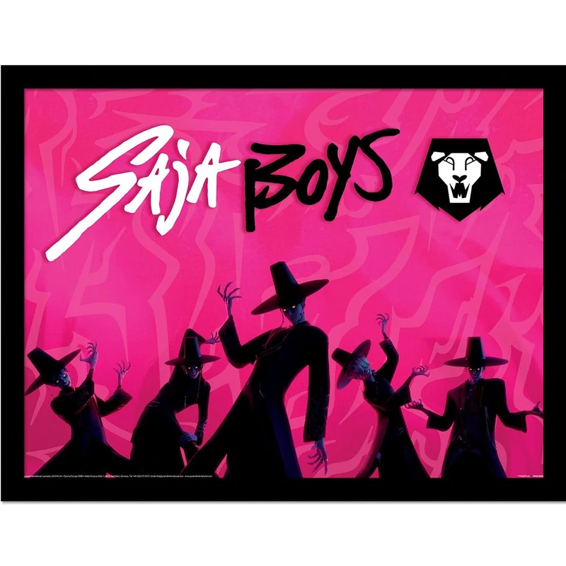 KPop Demon Hunters Collector Print Poster im Rahmen Saja Boys Idol