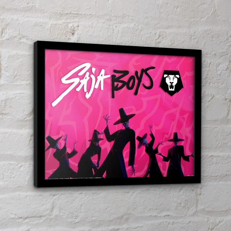 KPop Demon Hunters Collector Print Poster im Rahmen Saja Boys Idol