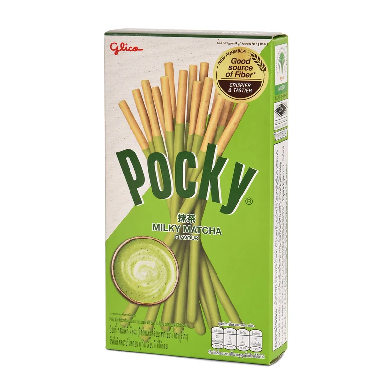 Pocky Milky Matcha Biskuit Stäbchen