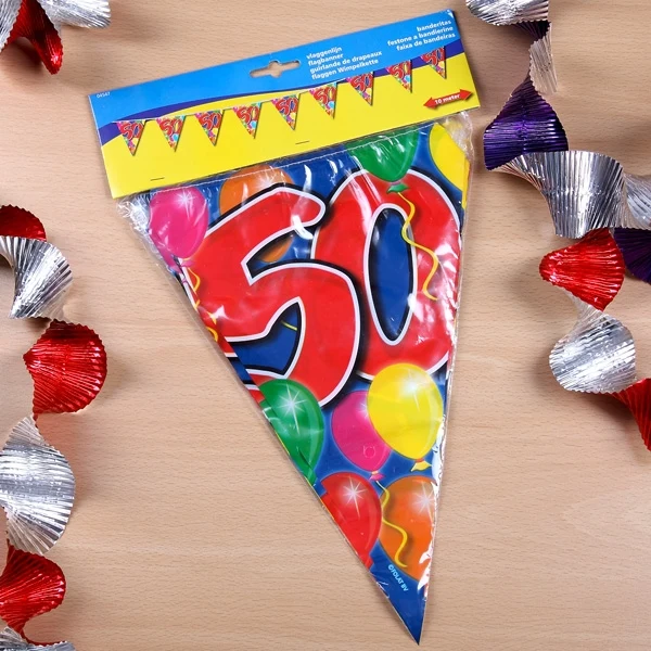 Wimpelkette Luftballons zum 50. Geburtstag