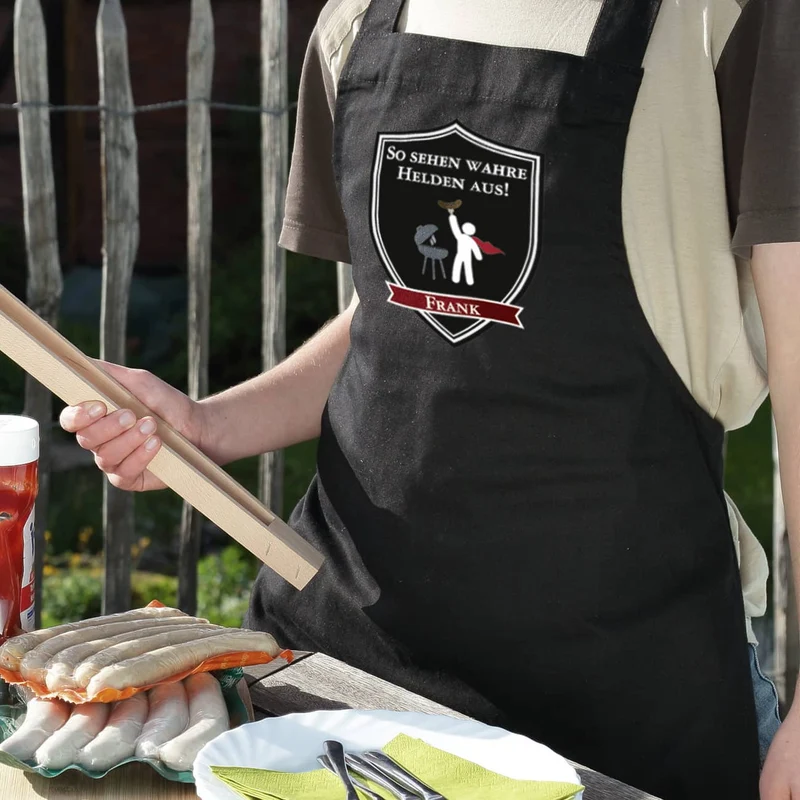 Grillschürze mit Wunschname - Für den Meistergriller