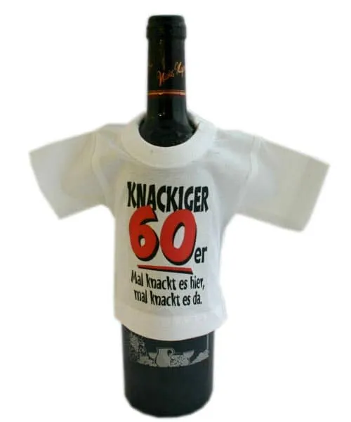 Mini-Shirt für Flaschen Knackiger 60er